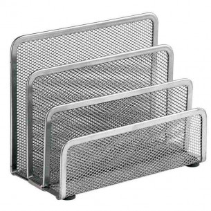Portacartas de Rejilla Plata