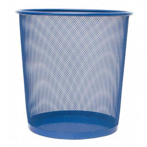 Papelera de Rejilla Metálica Azul