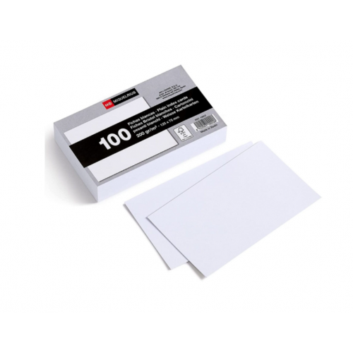 Paquete de Fichas Lisas 75x125 mm 100...