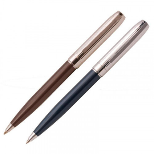 Bolígrafo Swing Giro Luxe Marrón y Gris