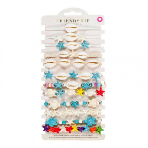 Pulsera Boho de conchas y estrellas...