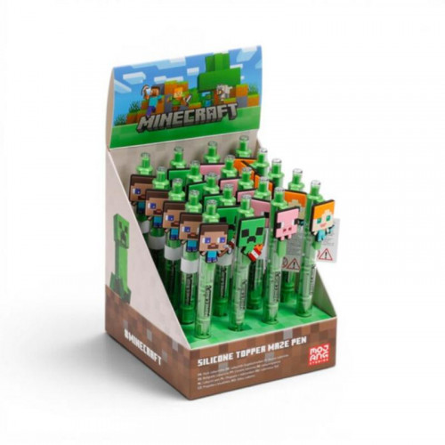Bolígrafo con Tope de Silicona Minecraft