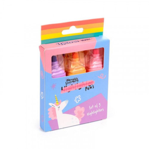 Set de 3 Subrayadores Unicornio Mágico