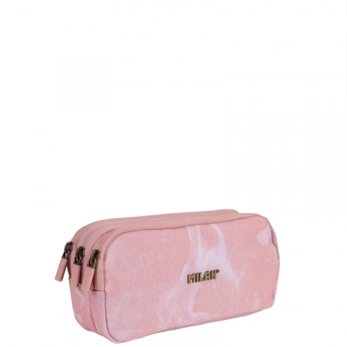 Portatodo de 3 Cremalleras Lava Rosa