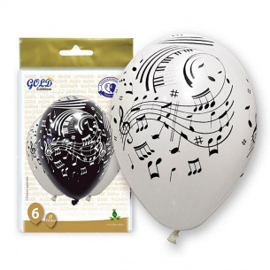 Bolsa con 6 globos de música