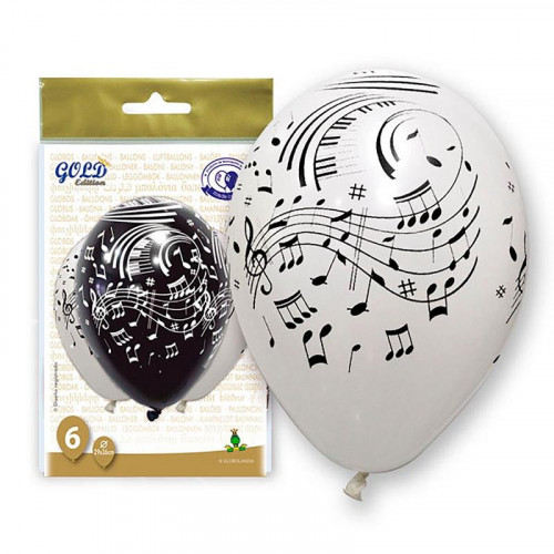 Bolsa con 6 globos de música