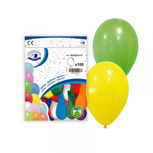 Bolsa de 100 Globos Surtidos 7D 23 cm