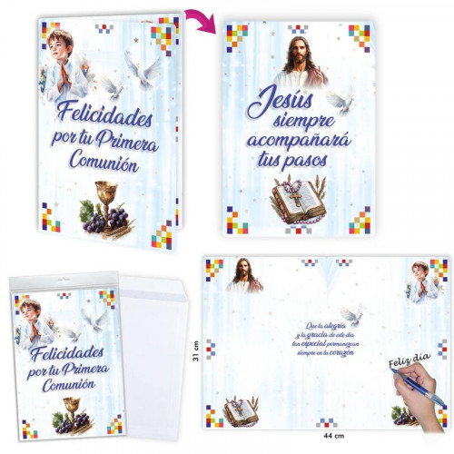 Tarjetón Comunión Niño R 6626-01