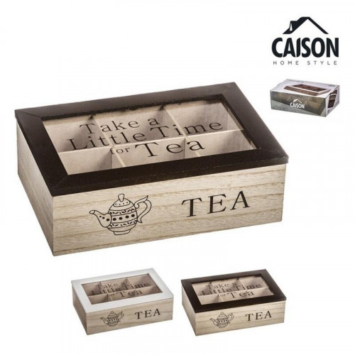 Caja de Madera para Té de 23x15x7,7 cm