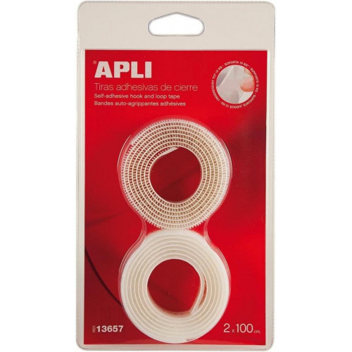 Cinta Velcro Apli 2x100 cm Blanca 13657