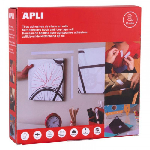 Cinta Adhesiva de Velcro 2 cm x 25 m...