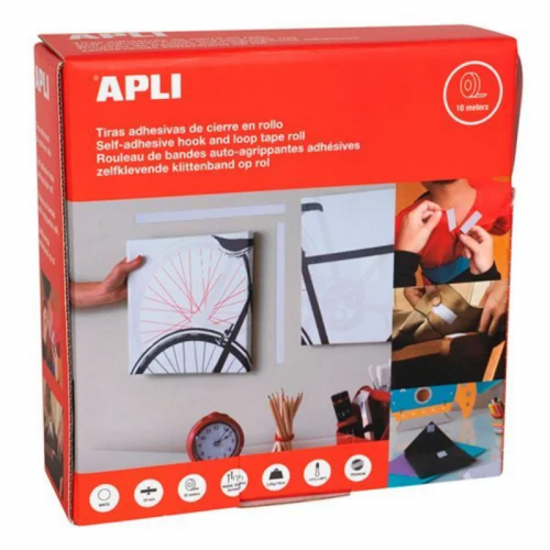 Cinta Adhesiva con Velcro 2 cm x 10 m...