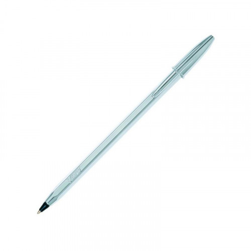Bolígrafo Bic Cristal Plata Tinta Negra
