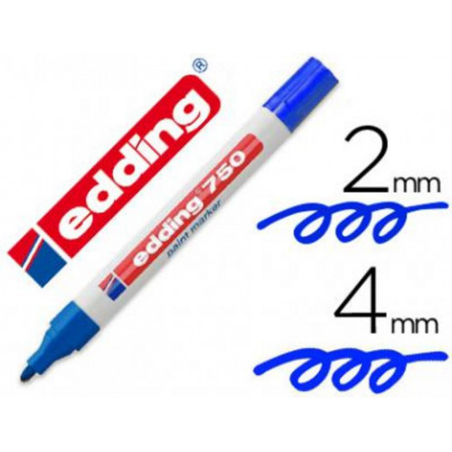 Marcador de Tinta Opaca Edding Azul