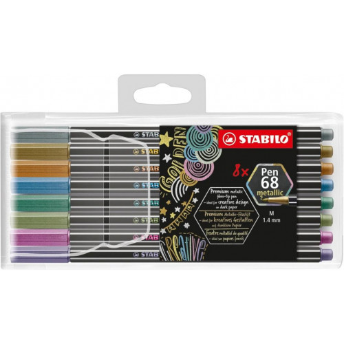 Estuche Stabilo Pen 68 Metallic 8...