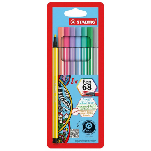 Rotulador Stabilo Pen 68 8 Unidades...
