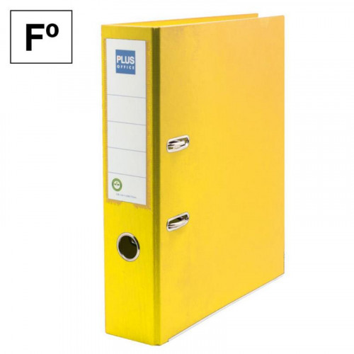 Archivador Folio de Lomo Ancho Amarillo