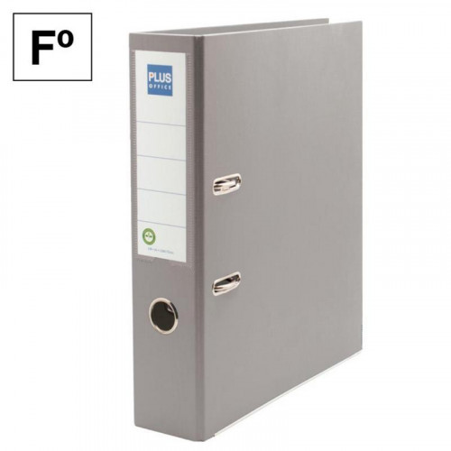 Archivador Folio Lomo Ancho Gris