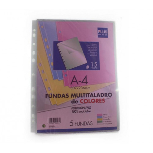 Funda Multitaladro A4 Colores Set 5...