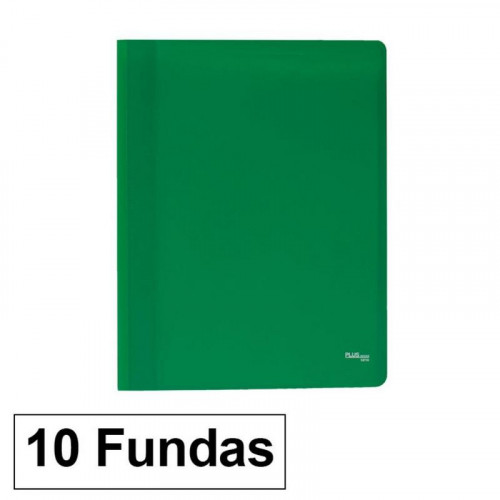Carpeta Flexible con 10 Fundas Verde