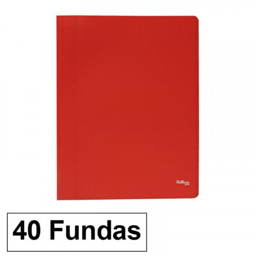 Carpeta Flexible con 40 Fundas Rojo