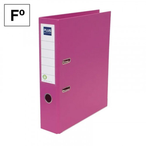 Archivador folio lomo ancho forrado rosa