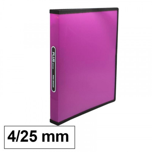 Carpeta A4 de 4 anillos de 25 mm fucsia