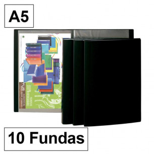 Carpeta con 10 Fundas A5...