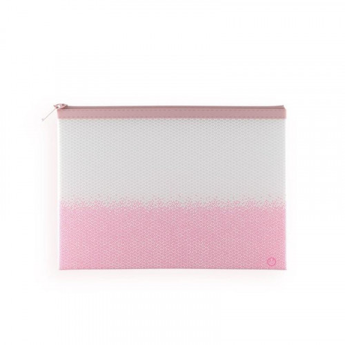 Bolsa con Cremallera Sense A4 Rosa