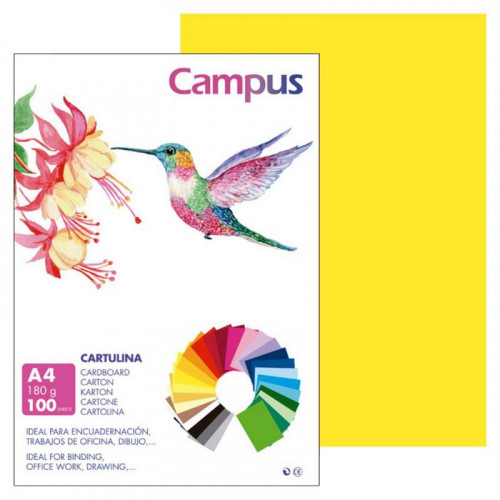Cartulina A4 Amarillo Canario 180 g...