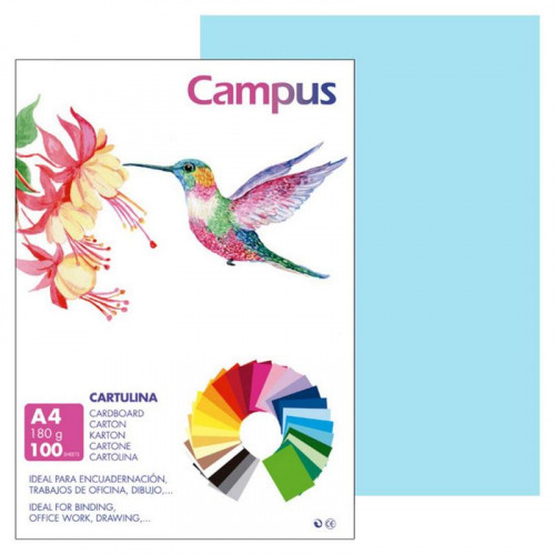 Cartulinas A4 Azul Celeste 180 g 100...