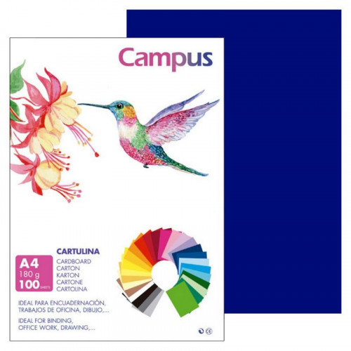 Cartulina A4 Azul Ultramar 180 g 100...