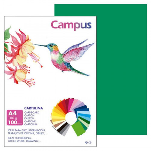 Cartulina Campus A4 Verde Abeto 180 g...