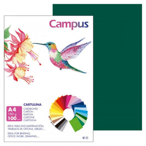 Cartulina A4 Verde Selva 180 g 100...