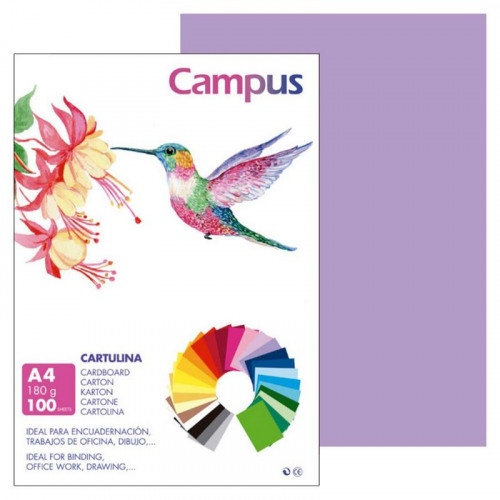 Cartulina A4 Violeta 180 g 100 Unidades