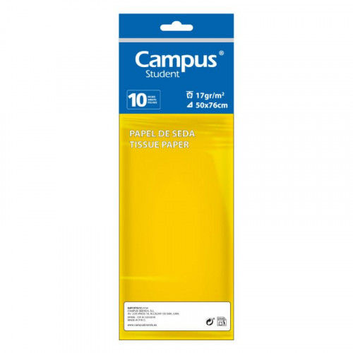 Papel de Seda 10 Hojas Amarillo