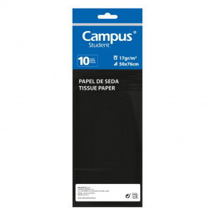 Papel de Seda 10 Hojas Negro