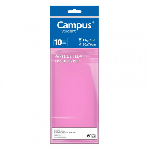 Papel Seda 10 Hojas Rosa Claro