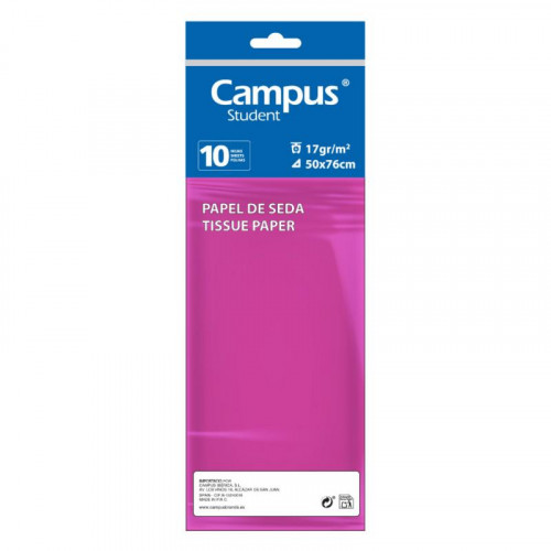 Papel de Seda Rosa Oscuro 10 Hojas