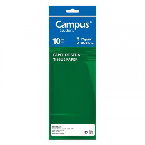 Papel de Seda Verde Oscuro 10 Unidades