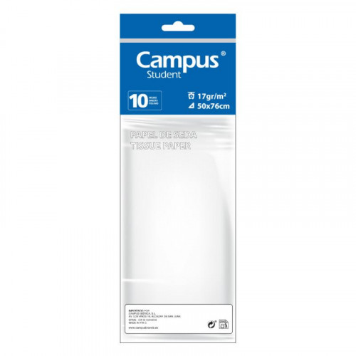 Papel de Seda 10 Hojas Blanco