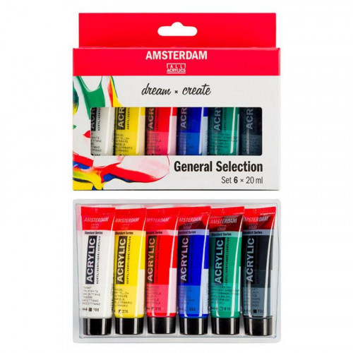Pintura Acrílica Amsterdam 6 Colores