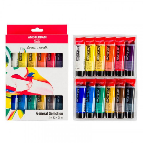 Pintura Acrílica Amsterdam 12 Colores