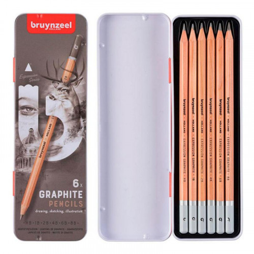 Lápices de Grafito Bruynzeel 6 Unidades