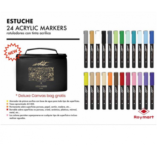 Estuche de Acrílico con 24 Colores...
