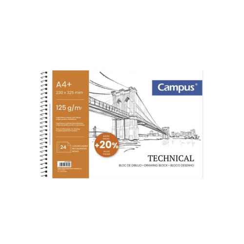Bloc de Dibujo Campus A4 24 Hojas de...