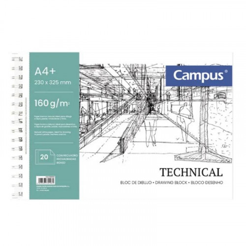 Bloc de Dibujo Campus A4 20 Hojas 160...