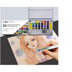 Caja de 24 Acuarelas Pocketbox