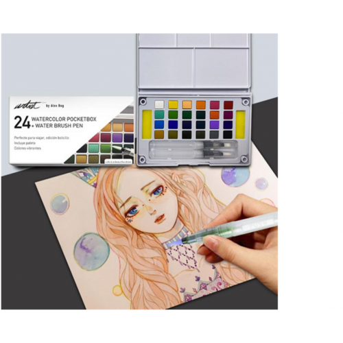 Caja de 24 Acuarelas Pocketbox