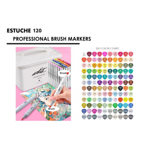 Estuche 120 Rotuladores Brush AB-1282